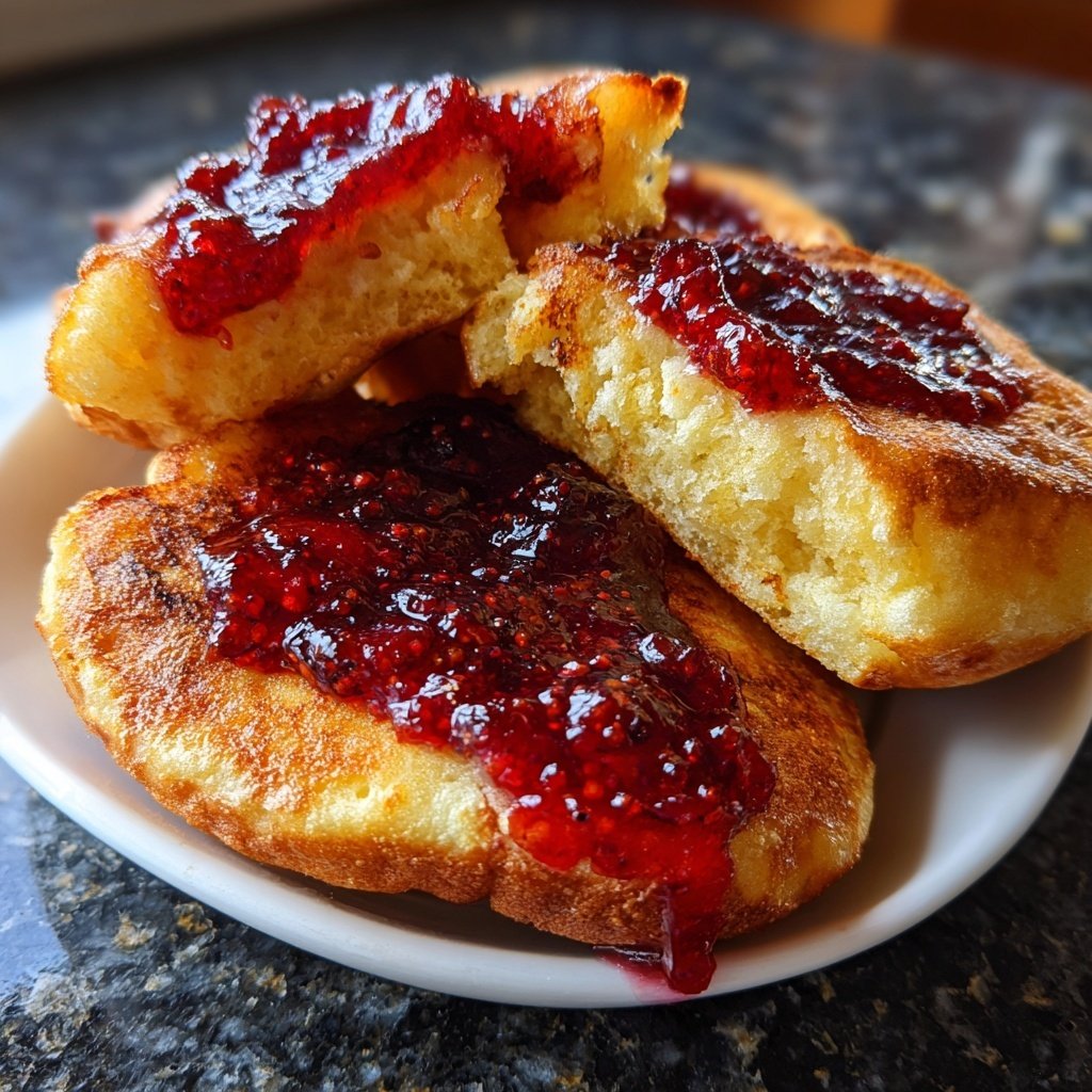 Pfannkuchen mit Marmelade