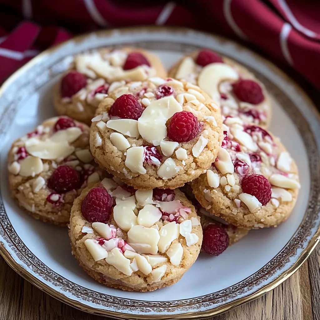 Raspberry Macadamia Cookies with White Chocolate