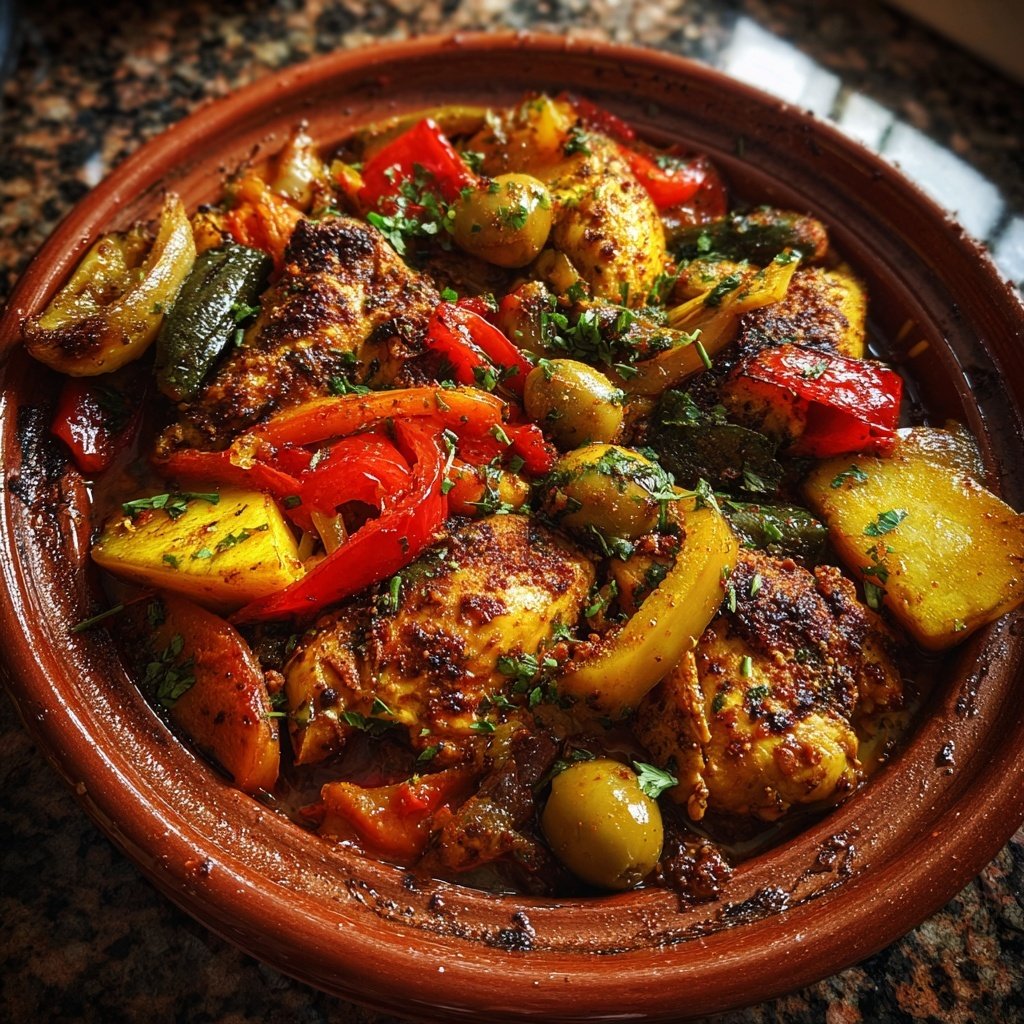 Internationale Küche Marokkanisches Hähnchen-Tagine