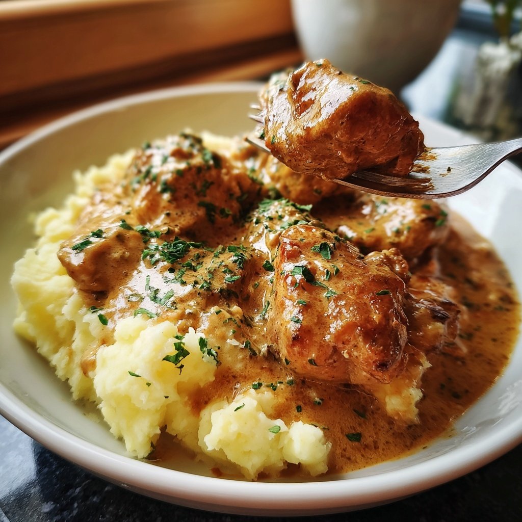 Hausmannskost Cremiges Hähnchen mit Kartoffelpüree
