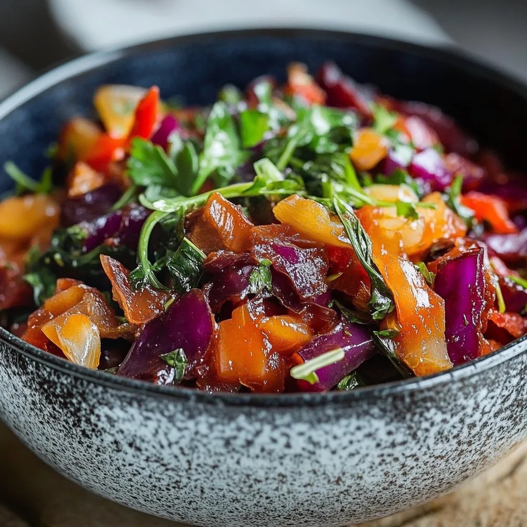 Rotkohlsalat für Döner