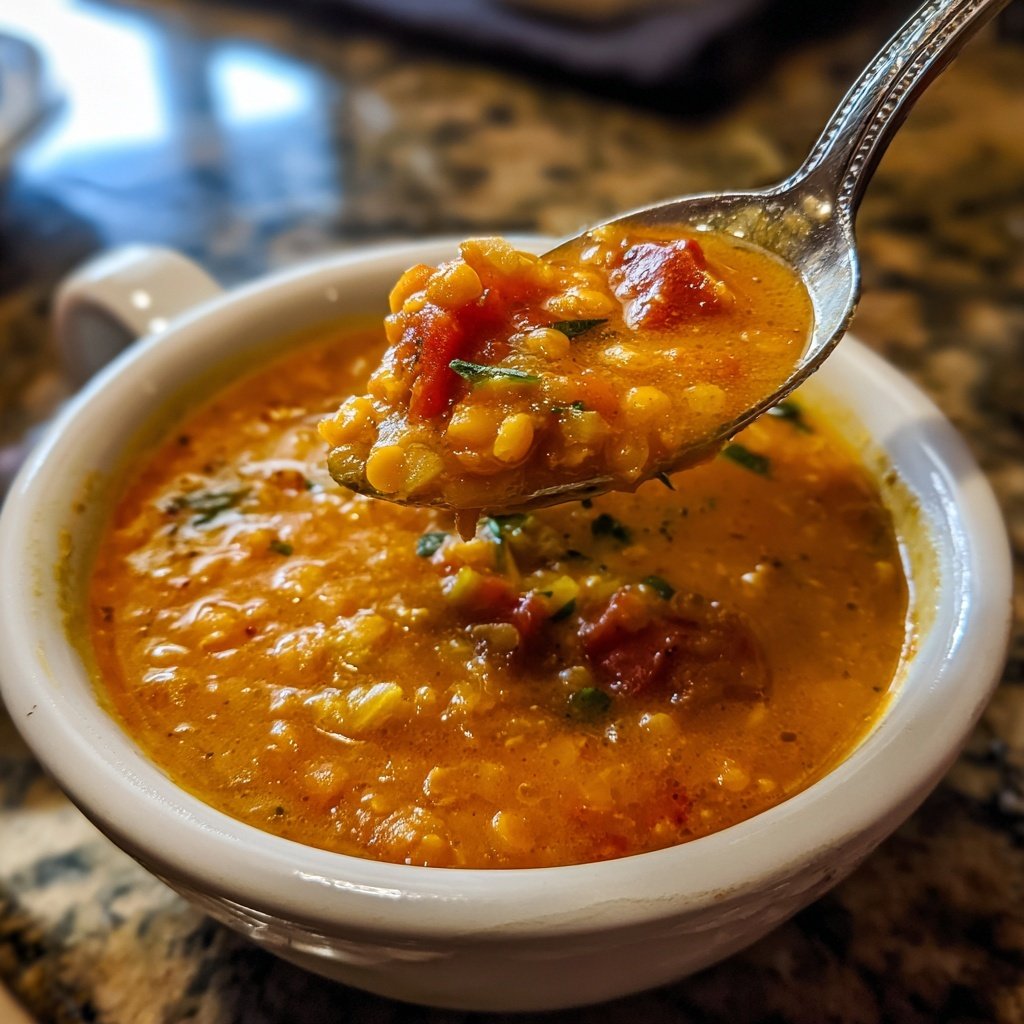 Rotes Linsencurry mit Kokosmilch