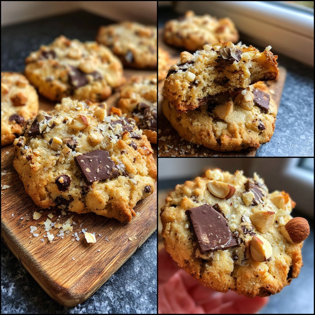 Cookies mit Haselnüssen und Schokolade