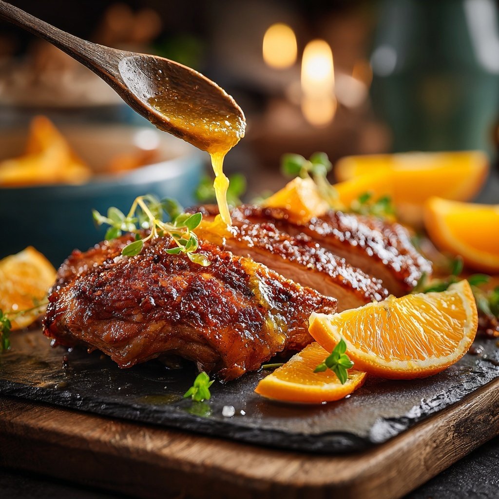 Entenbrust mit Orangenjus