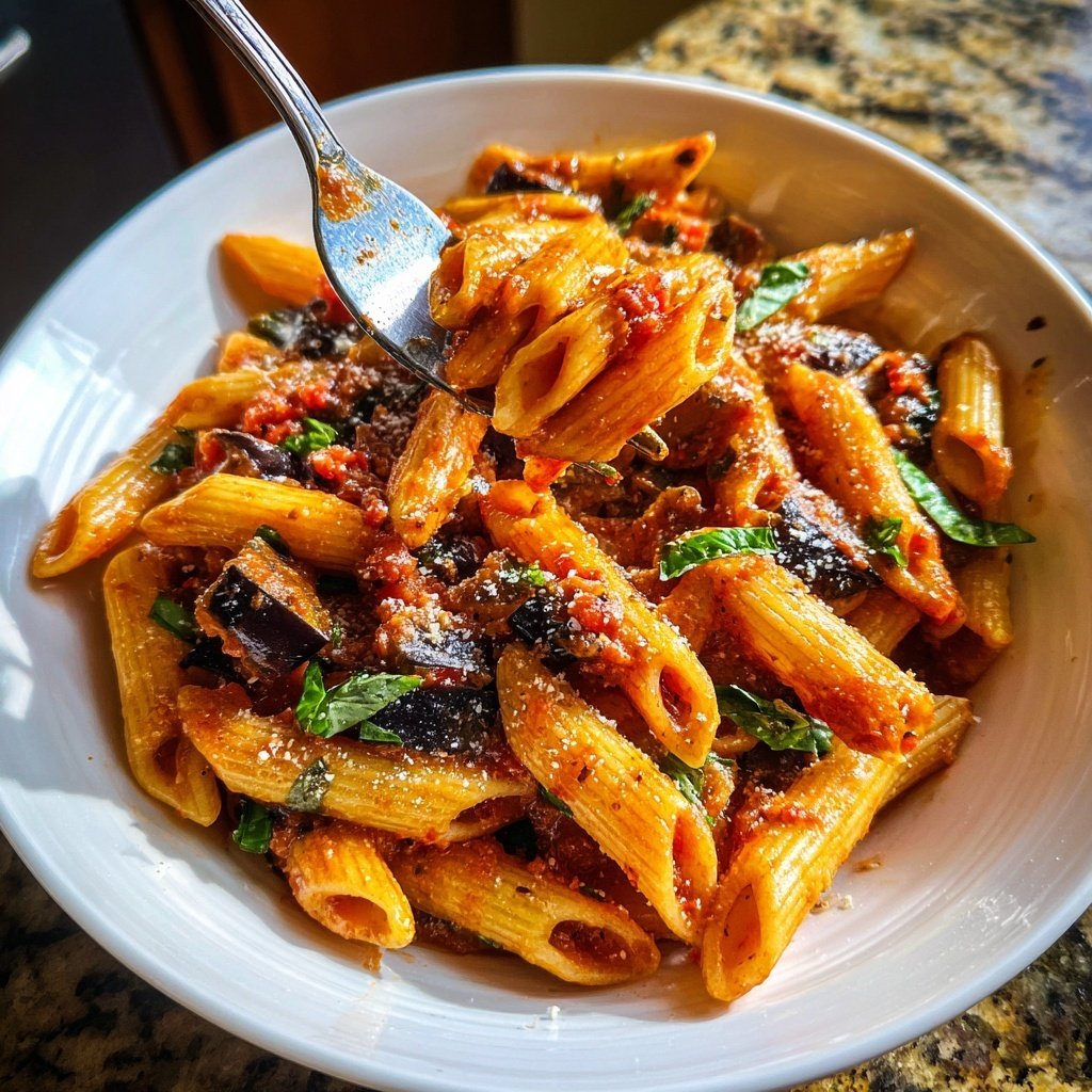 Internationale Küche Italienische Pasta alla Norma