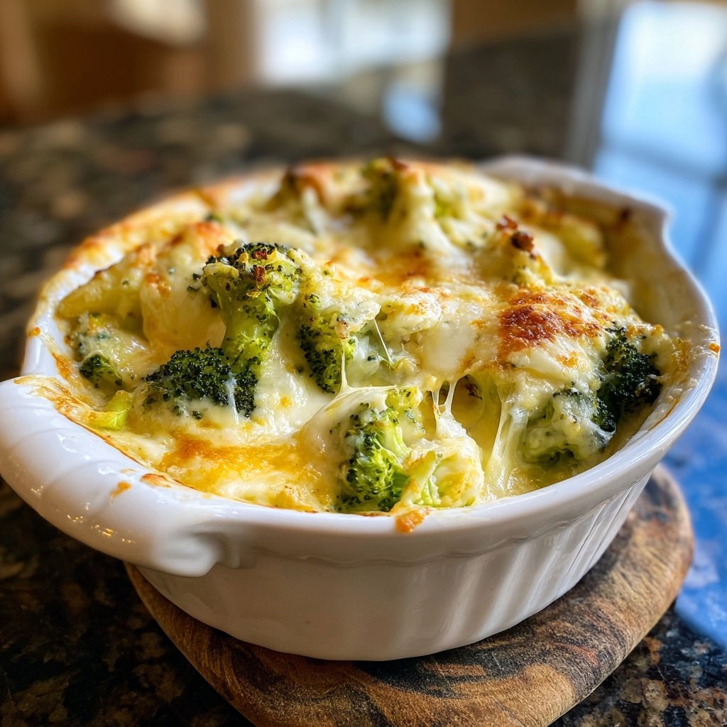 Brokkoli Auflauf Mit Senf Käse Soße