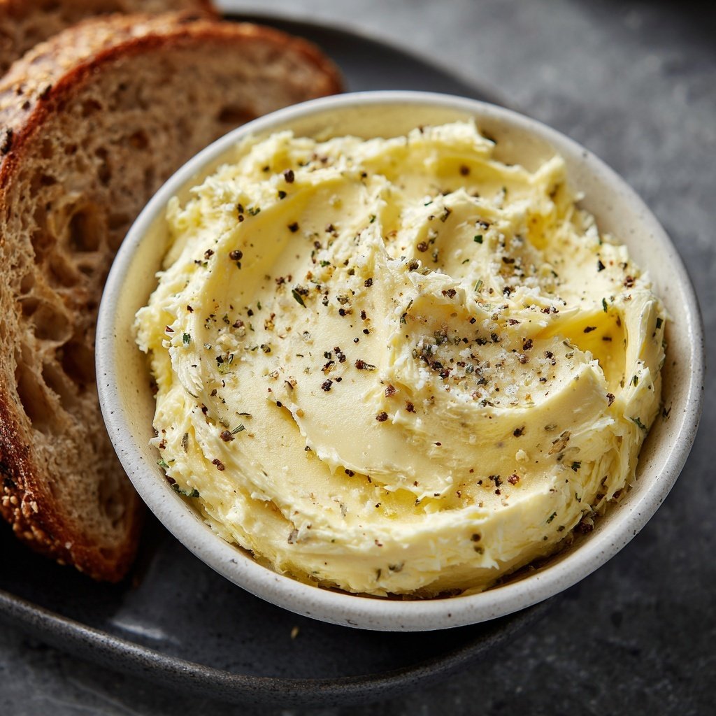 Kräuterbutter Mit Knoblauch Und Salz