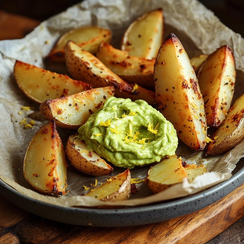 Ofenkartoffeln mit Avocado-Dip