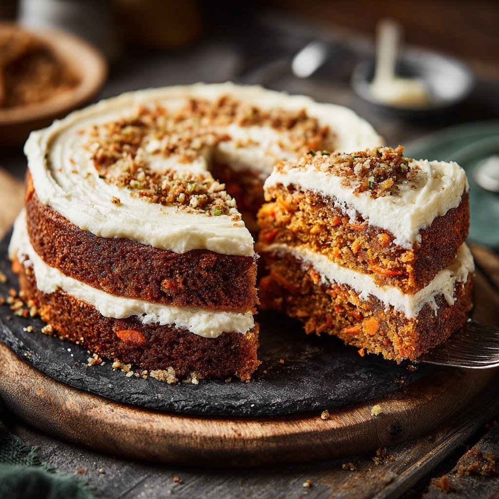 Karottenkuchen Mit Frischkäse Füllung