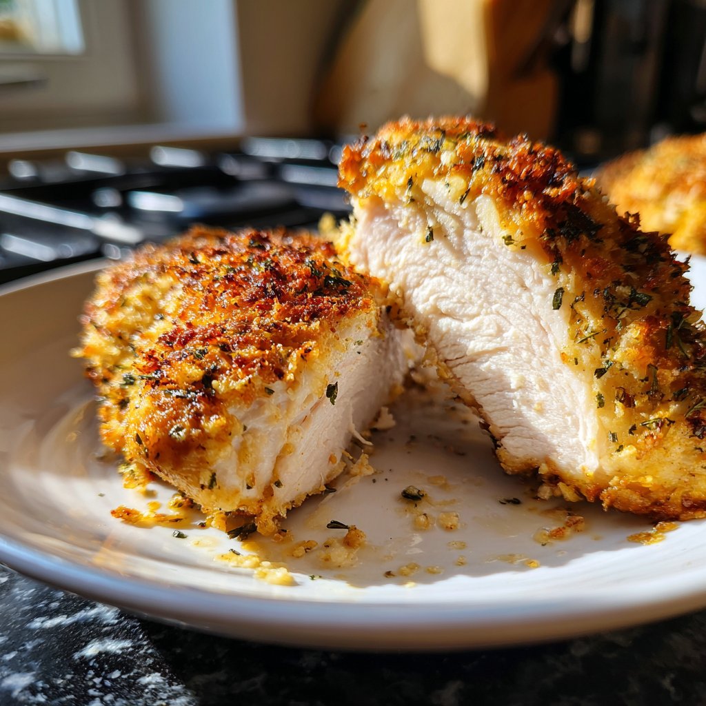 Hähnchenbrust mit Kräuterkruste