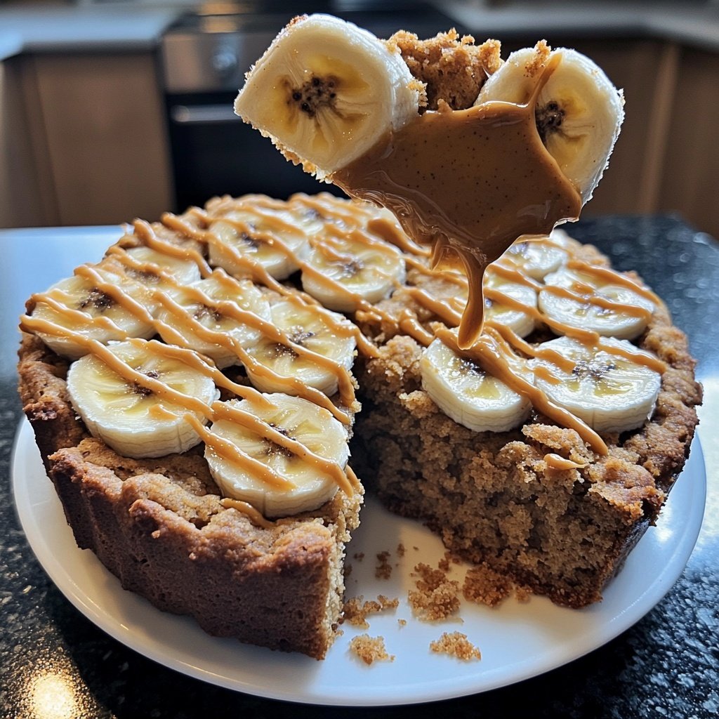 Bananenbrot mit Erdnussbutter